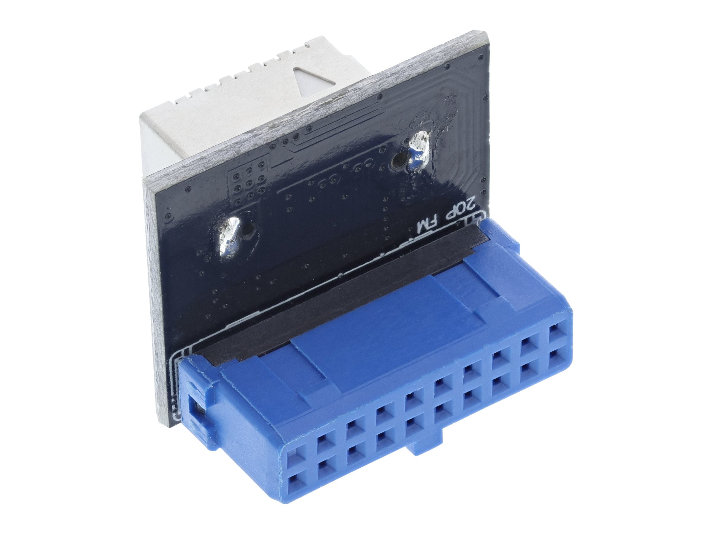 InLine USB 3.0 zu USB 3.1 Frontpanel Key-B Adapter intern 0,13 m Schwarz, Blau