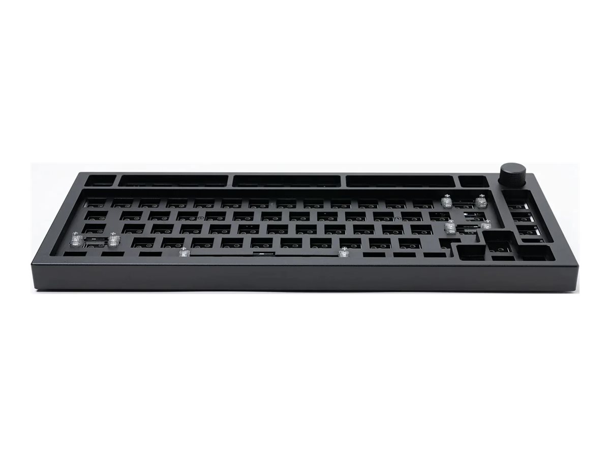 Glorious GMMK Pro 75% Barebone ISO Tastatur mit Drehgeber, RGB-Beleuchtung, USB-C, Schieferschwarz