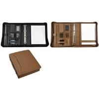 Alassio Ringbuchmappe "OSI", A4, Lederimitat, schwarz 50 mm Ringmechanik, Multifunktionstasche, Kredit-/ (30076)