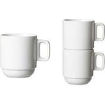 Ritzenhoff & Breker Kaffeebecher BIANCO, weiß, 245 ml aus Porzellan, spülmaschinenfest, Höhe: 90 mm, stapelbar - 6 Stück (429848)