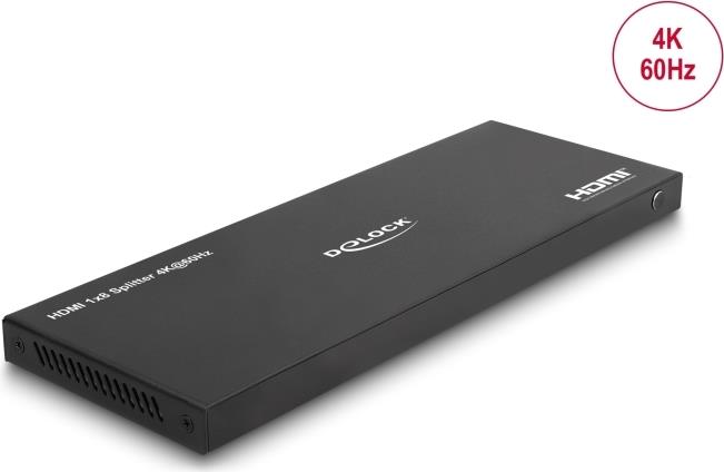 Delock HDMI Splitter 1 x in zu 8 out 4K 60 Hz mit Downscaler (18654)