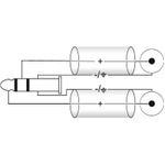 OMNITRONIC Adapterkabel 3,5 Klinke 90°/2xCinch 0,5m (30225008)