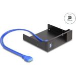 Delock 5.25" Metall Einbaurahmen für Slim Bay Wechselrahmen mit USB 5 Gbps (18006)
