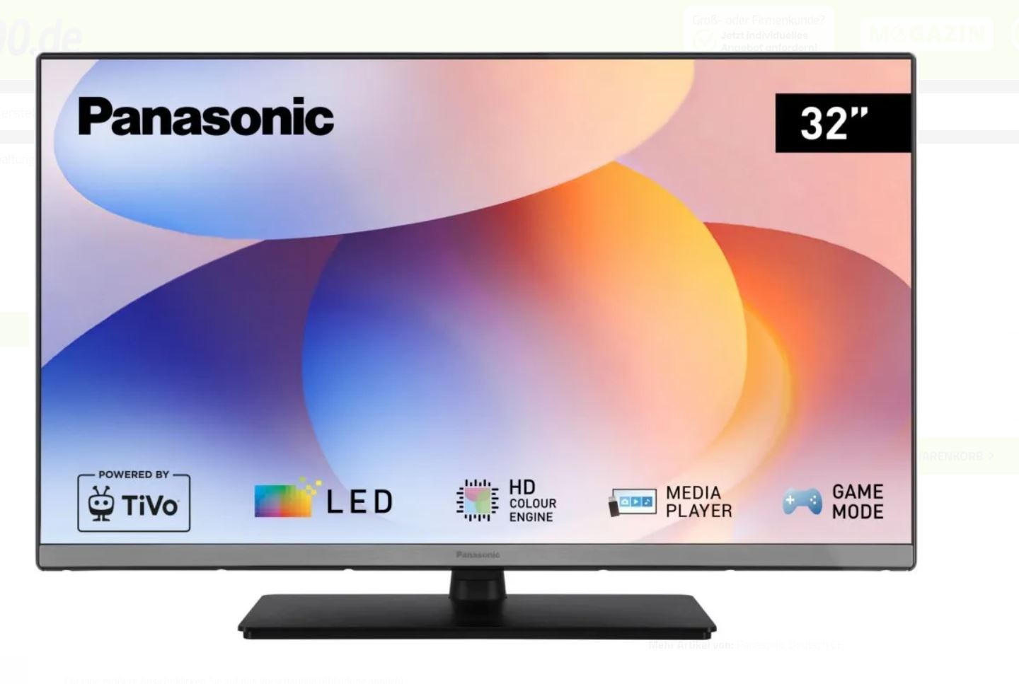 Panasonic TB-32S40AEZ, HD LED Smart TV Powered by TiVo, 32 Zoll [Energieklasse E] (TB-32S40AEZ)