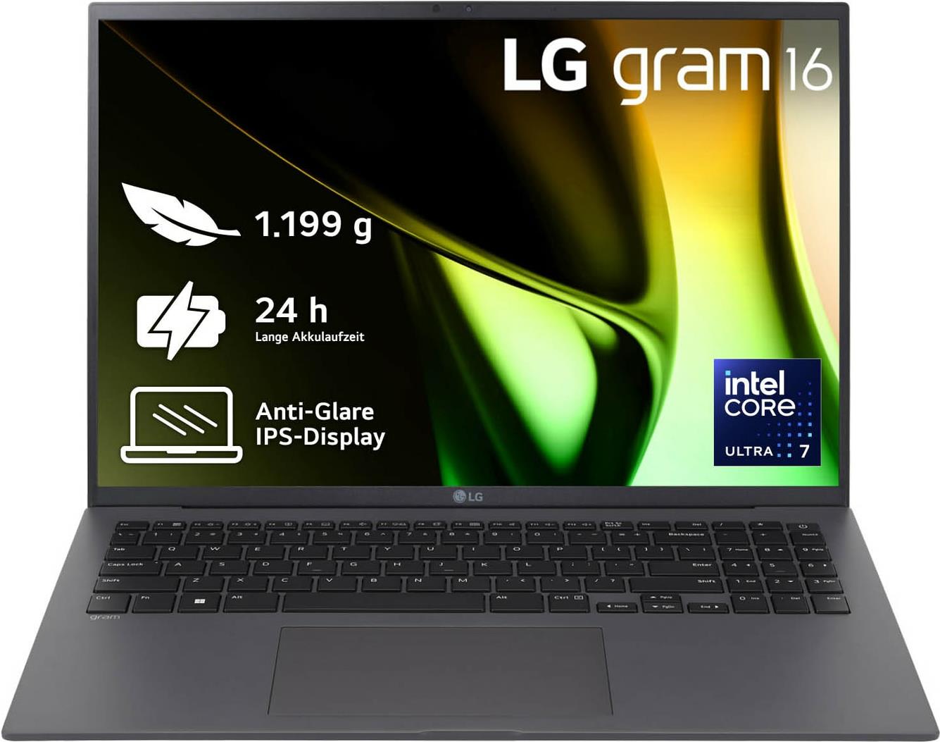 LG gram 16" Core Ultra 7 155H 16GB/1TB SSD Win11 grau 16Z90S-G.AA79G (16Z90S-G.AA79G)