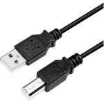 LogiLink USB Kabel, USB 2.0, 2x male 3 m, schwarz (CU0008B)