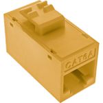 InLine 8er Pack Keystone RJ45 Buchse/Buchse ungeschirmt Cat.6A gelb (76217Y)