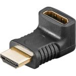 Goobay HDMI™-Winkeladapter 90° vertikal, 8K @ 60 Hz, vergoldet (65744)