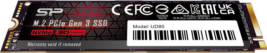 SILICON POWER SSD UD80 500GB M.2 PCIe Gen3 x4 NVMe 3400/1000 MB/s (SP500GBP34UD8005)
