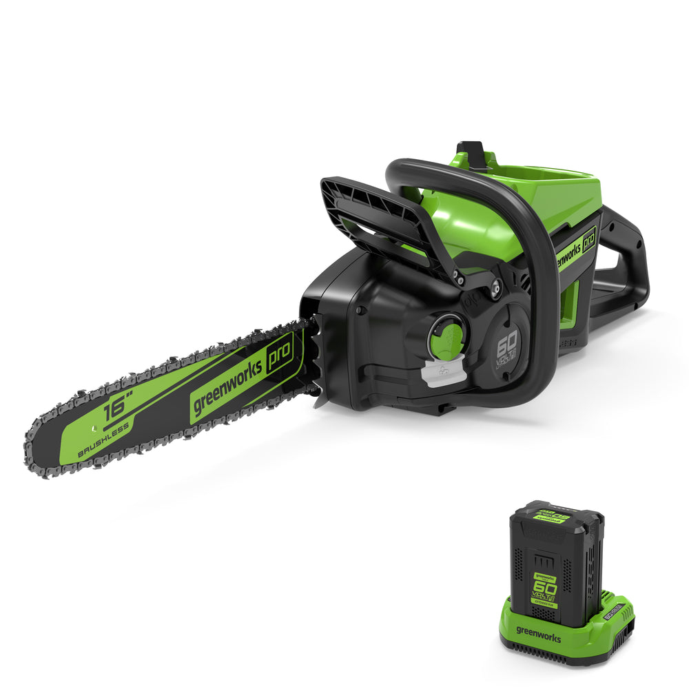 Greenworks GD60CS40 Akku-Kettensäge 40 cm 60 V bürstenlos solo Schwarz/Grün