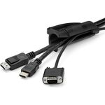 StarTech.com CMSCOILED3 Kabelbündelschlauch (1,5 m, 45mm / 1.8"  Durchmesser, erweiterbarer Spiralkabel-Organizer) schwarz (CMSCOILED3)