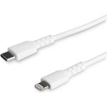 StarTech.com RUSBCLTMM1MW USB-C auf Lightning-Kabel ( 1m, Apple Mfi zertifiziert, iPhone Ladekabel, Aramidfaser) weiß (RUSBCLTMM1MW)