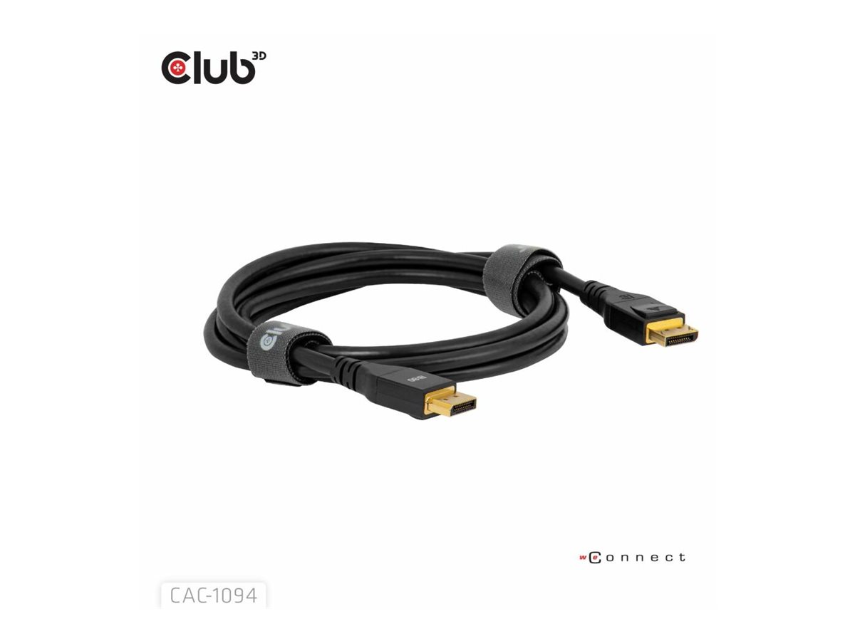 Club 3D DisplayPort 2.1 Kabel DP80 zertifiziert 2 m Schwarz