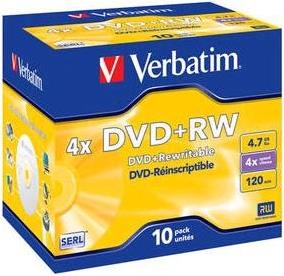 Verbatim DVD+RW Matt Silver 4x 4,7 GB 10 Stück(e) (VER43229)