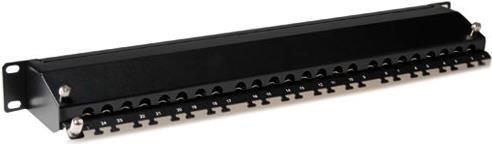 ACT Patchpanel 24-ports Shielded CAT6A with cover CAT6A PATCHPANEL 24P STP C6A+COVER (PP1020)