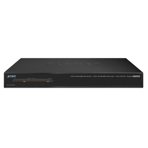 Planet AVS-4210-24HP4X Managed Netzwerk-Switch 24 Ports 10G PoE 1U Schwarz