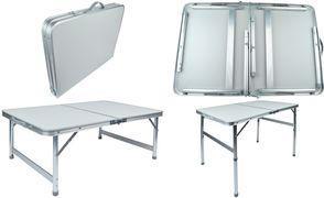 BRÜDER MANNESMANN Campingtisch, zusammenklappbar bis 30 kg belastbar, beschichtete MDF-Tischplatte, - 1 Stück (M70115)