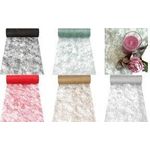 PAPSTAR Tischläufer/Dekoband "Sizoflor", jadegrün aus 75% Polyester, 25% Polyamid, wasserfest und - 1 Stück (37061)