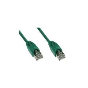 Patchkabel S-STP (PIMF), Cat 6, grün, 15,0 m Patchkabel mit besonders schmalem Knickschutz (71515G)