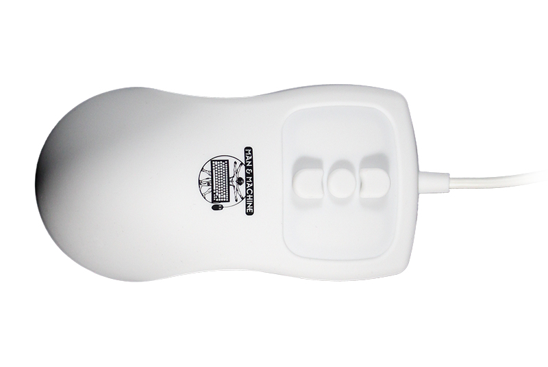 Man & Machine Petite Mouse Kabelgebundene Medizinische Maus 5 Tasten Beidhändig USB Typ-A IP68 Weiß