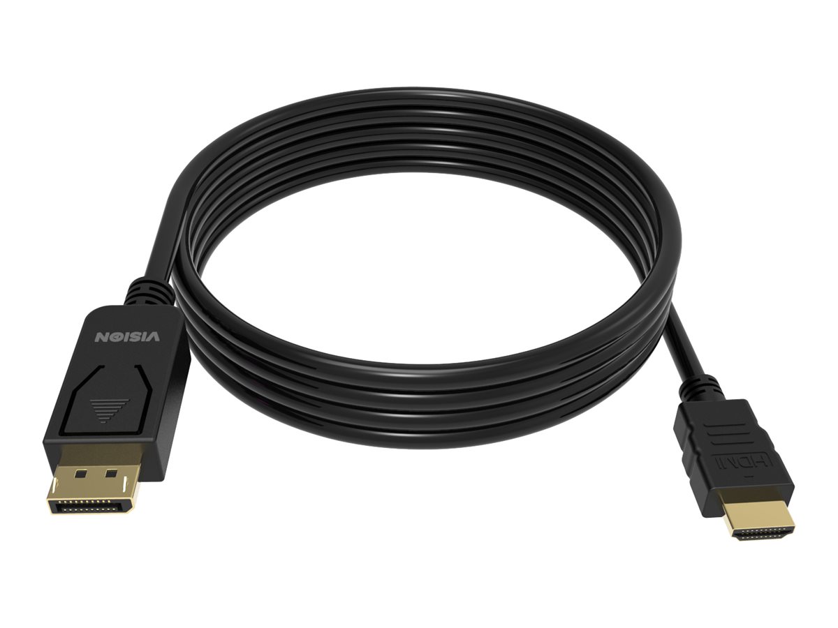 VISION TC 2MDPHDMI8K/BL 2 m DisplayPort zu HDMI Adapterkabel Schwarz