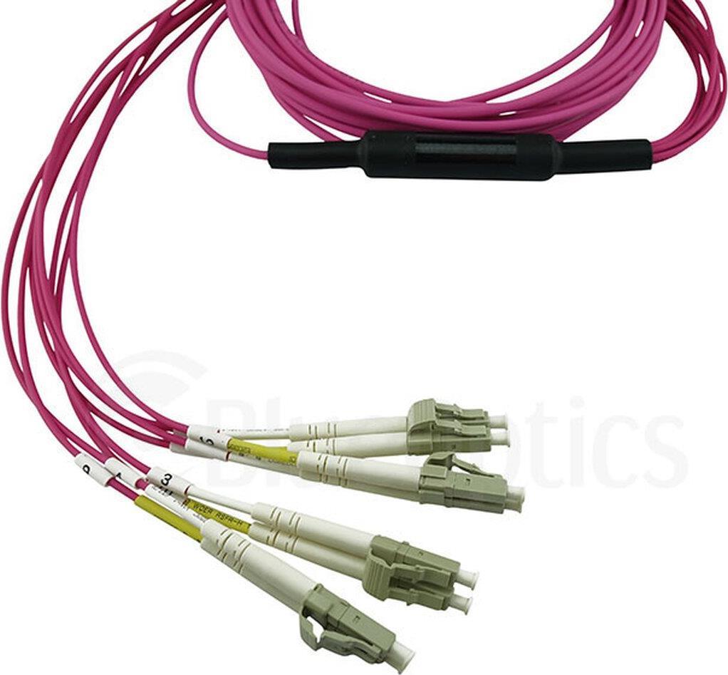 BlueOptics SFP5141FU7.5MKB Glasfaserkabel 7,5 m MPO 4x LC OM4 Pink (SFP5141FU7.5MKB)