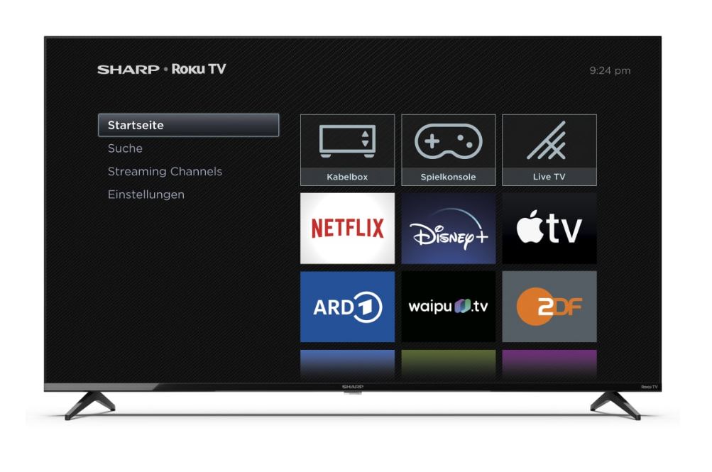 Sharp 55GJ4225E 55'' UHD Roku Smart TV schwarz [Energieklasse E] (55GJ4225E)