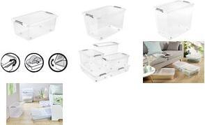 keeeper Aufbewahrungsbox "leo", 74 Liter, transparent Material: PP, Maße: (B)590 x (T)380 x (H)470 mm - 1 Stück (1100400100000)