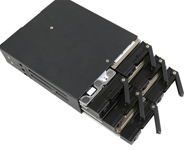 Chieftec CMR-425 Mobiles Speicher-Rack 4x 2.5" Schwarz