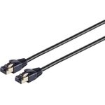 Helos Patchkabel F/FTP Cat 8.1 schwarz 1,0m -Twisted Pair, doppelt geschirmt, 4 x 2 x AWG 26 (08-41025)