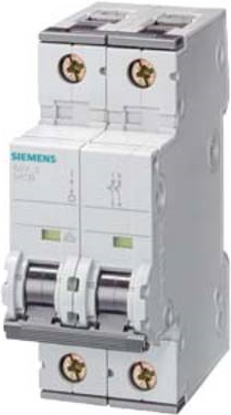 Siemens Leitungsschutzschalter Allstromsensitiver 6 A 2-polig, Auslösecharakteristik C (5SY5206-7)