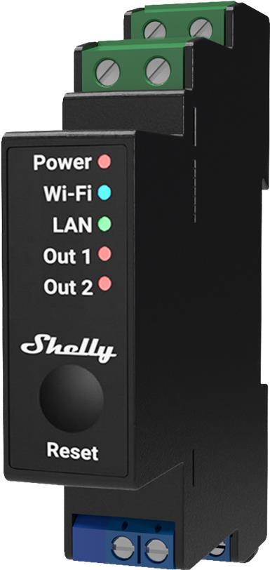 Home Shelly Relais "Pro 2PM" WLAN & LAN Schaltaktor Max. 25A BT Messfunktion (Shelly Pro2PM)