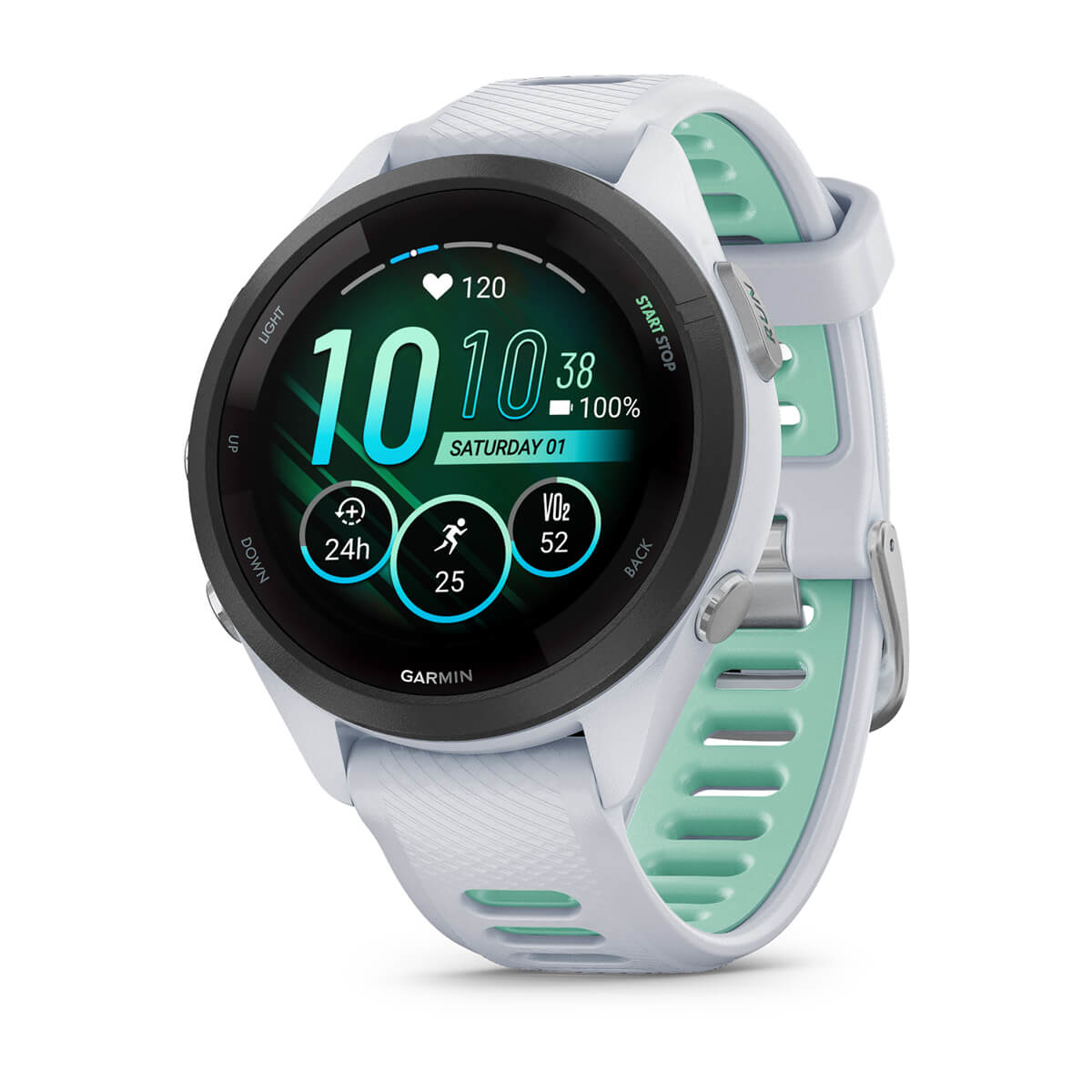 Garmin Forerunner 265S 1,1" AMOLED 42 mm GPS 8 GB Schwarz/Weiß