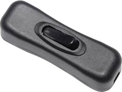TRU COMPONENTS Schnurschalter Schwarz 1 x Aus/Ein 2 A 1 St. (1371835)