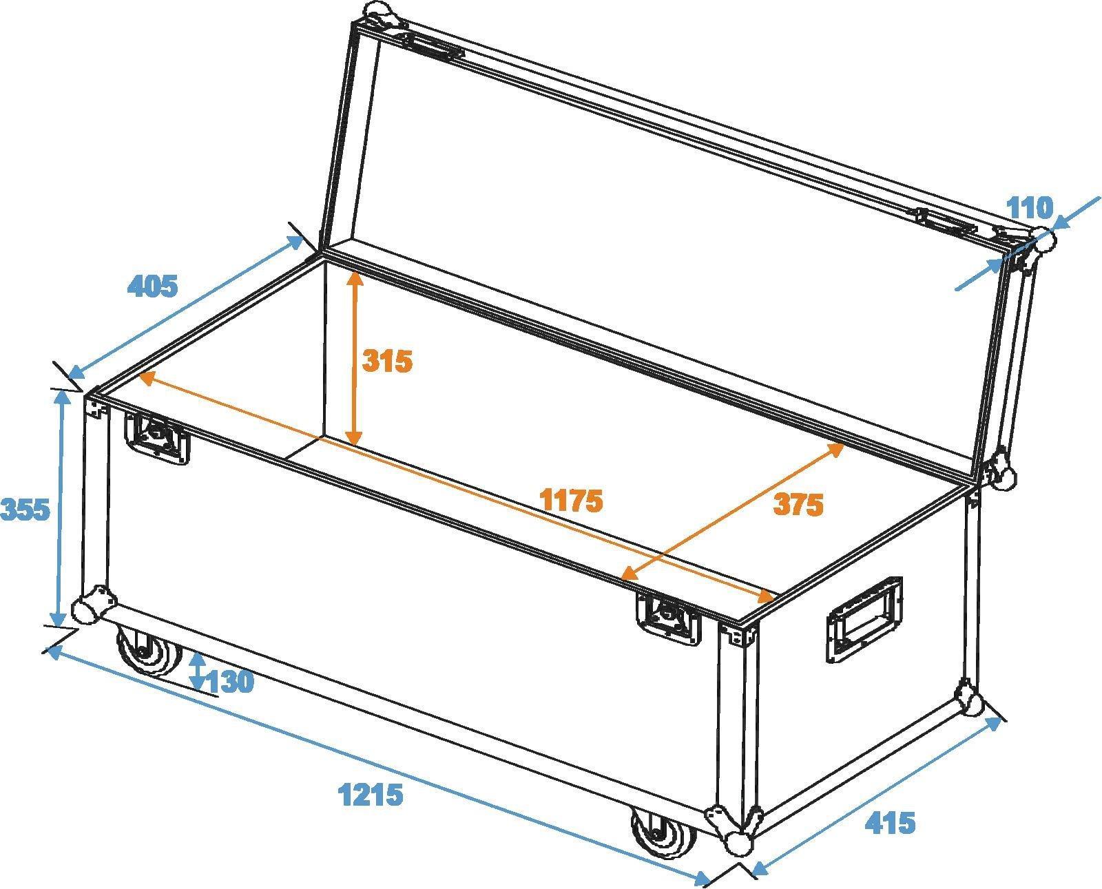 ROADINGER Universal-Transport-Case 120x40cm mit Rollen (30126730)