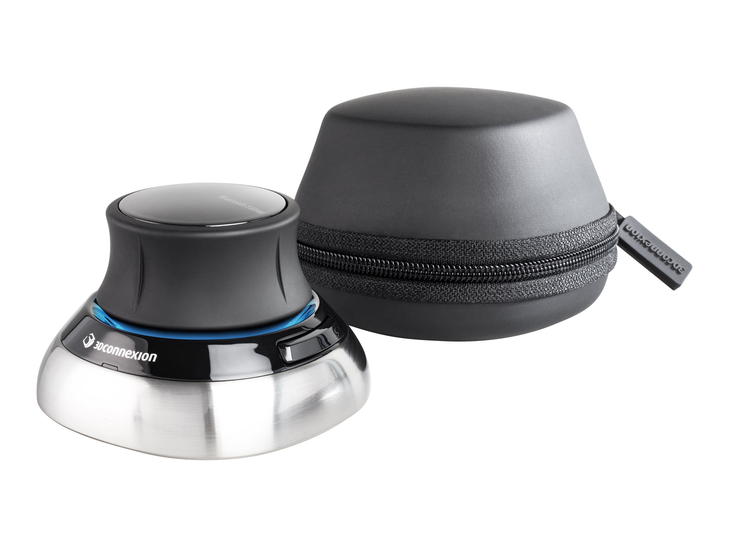 3Dconnexion SpaceMouse Wireless 3D-Maus Bluetooth 2.4 GHz Schwarz, Silber