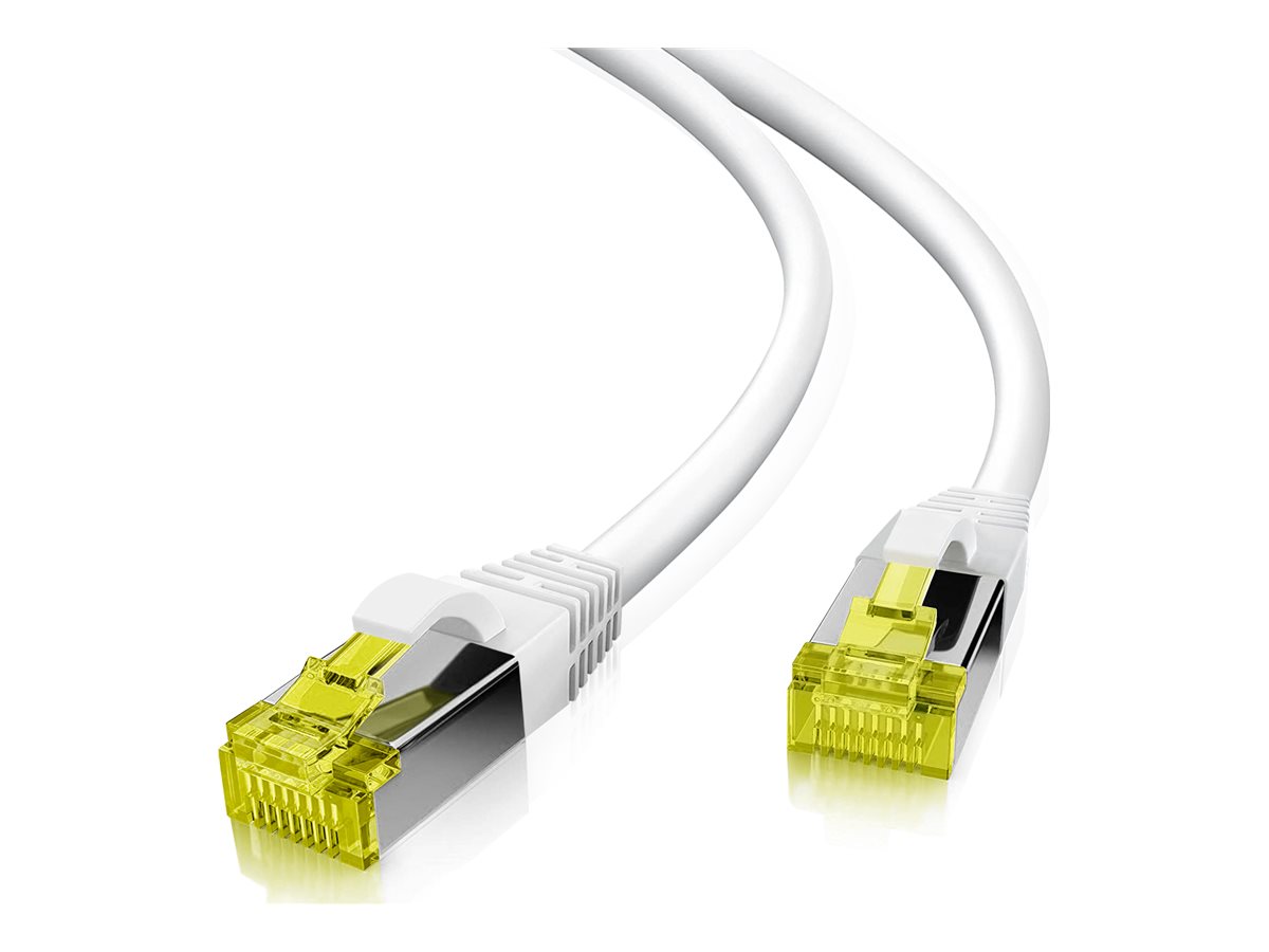 Helos Patch-Kabel 15 cm CAT 7 1 Gbit/s Weiß