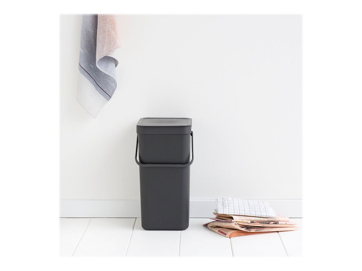 Brabantia Sort & Go Mülleimer 16 l Rechteckig Grau