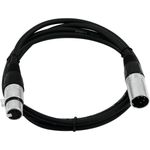Omnitronic 30220763 XLR Verbindungskabel [1x XLR-Stecker 5 polig - 1x XLR-Buchse 5 polig] 1.00 m Schwarz (30220763)