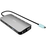 I-TEC USB-C Metal Nano 3x Display Docking Station 1x DP 1x HDMI 1x VGA 1x GLAN 1x USB-C Gen1 4x USB-A Gen1 Power Delivery 100W (C31NANOTRIDOCKPD)