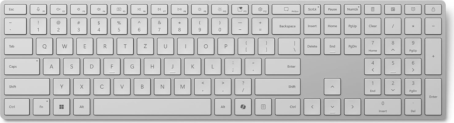 Microsoft Surface Keyboard 2nd Edition, silber/grau, mit Copilot-Taste, Bluetooth, DE  (EP2-04194)