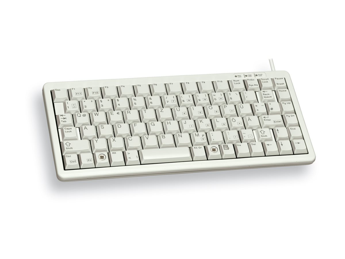 CHERRY Compact-Keyboard G84-4100 - Mechanische Tastatur - USB - 86 Tasten Hellgrau