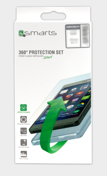 4SMARTS 360° Protection Set Samsung Galaxy A6 Plus (2018) transparent