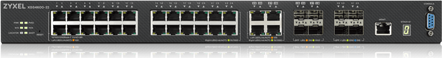 ZYXEL XGS4600-32 L3 Managed Switch, 28 port Gig and 4x 10G SFP+, stackable, dual PSU (XGS4600-32-ZZ0102F)