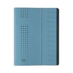 ELBA chic-Ordnungsmappe, A4, blau, mit 12 Fächern, Karton 450 g/qm, Fächer mit Blankotaben, Vorderdeckel mit Tabauf- (42496 BL)