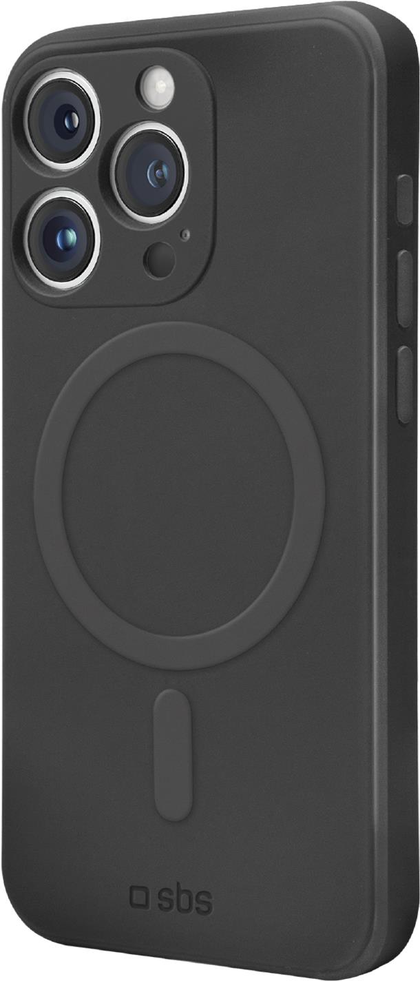 SBS Instinct cover compatible with MagSafe for iPhone 15 Pro Max, black color