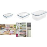 keeeper Frischhaltedose "franco", 1,2 Liter, eckig, blau Dose: transparent / Deckel: mit farbigem Rand, aus PP/TPE, - 1 Stück (1079368000000)