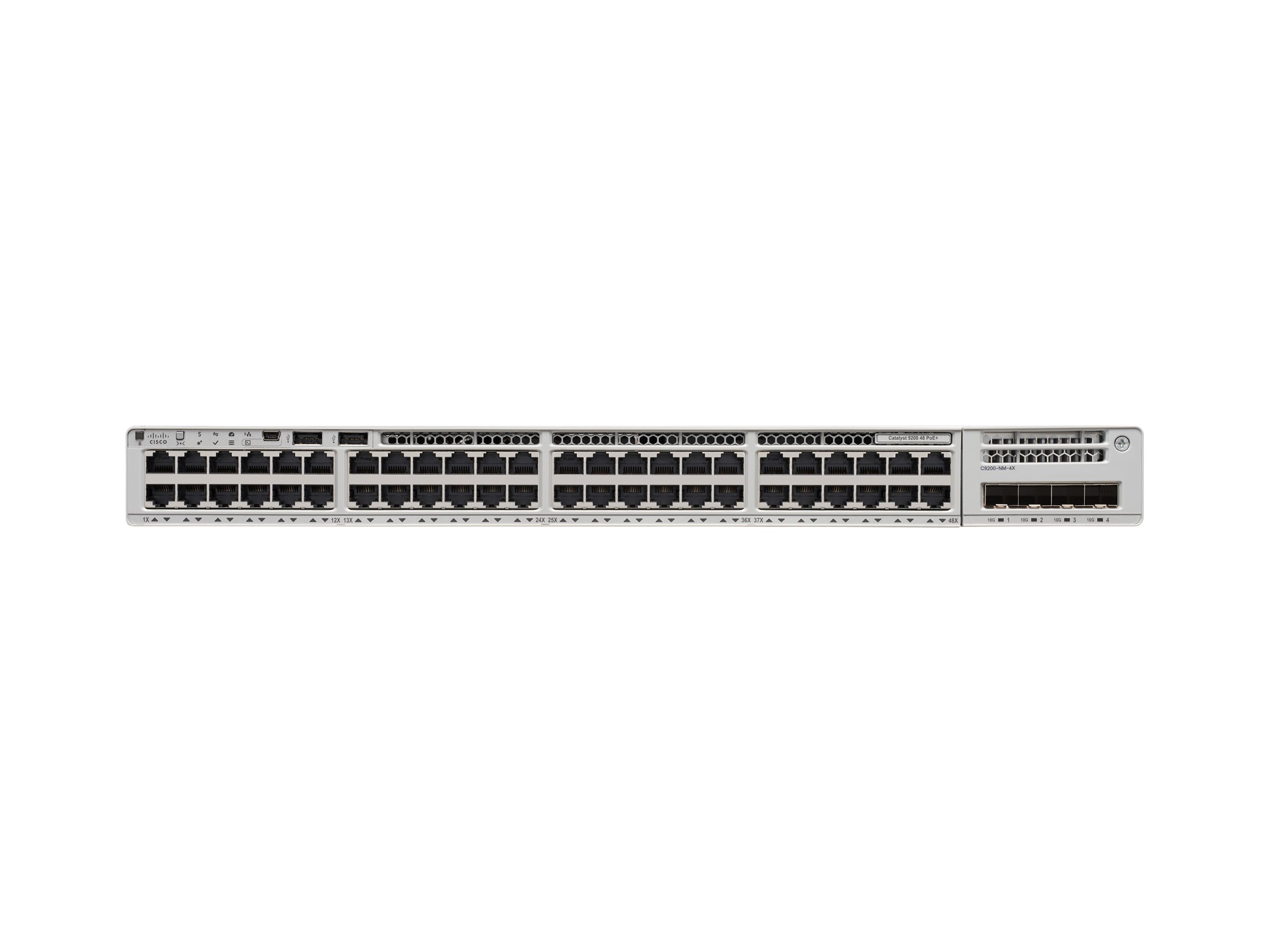 Cisco Catalyst 9200 48-Port Gigabit Ethernet PoE+ Managed Switch L3 Grau