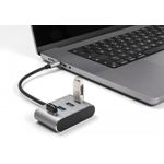 DeLOCK 63223 Schnittstellen-Hub USB 3.2 Gen 1 (3.1 Gen 1) Type-C 5000 Mbit/s Schwarz (63223)