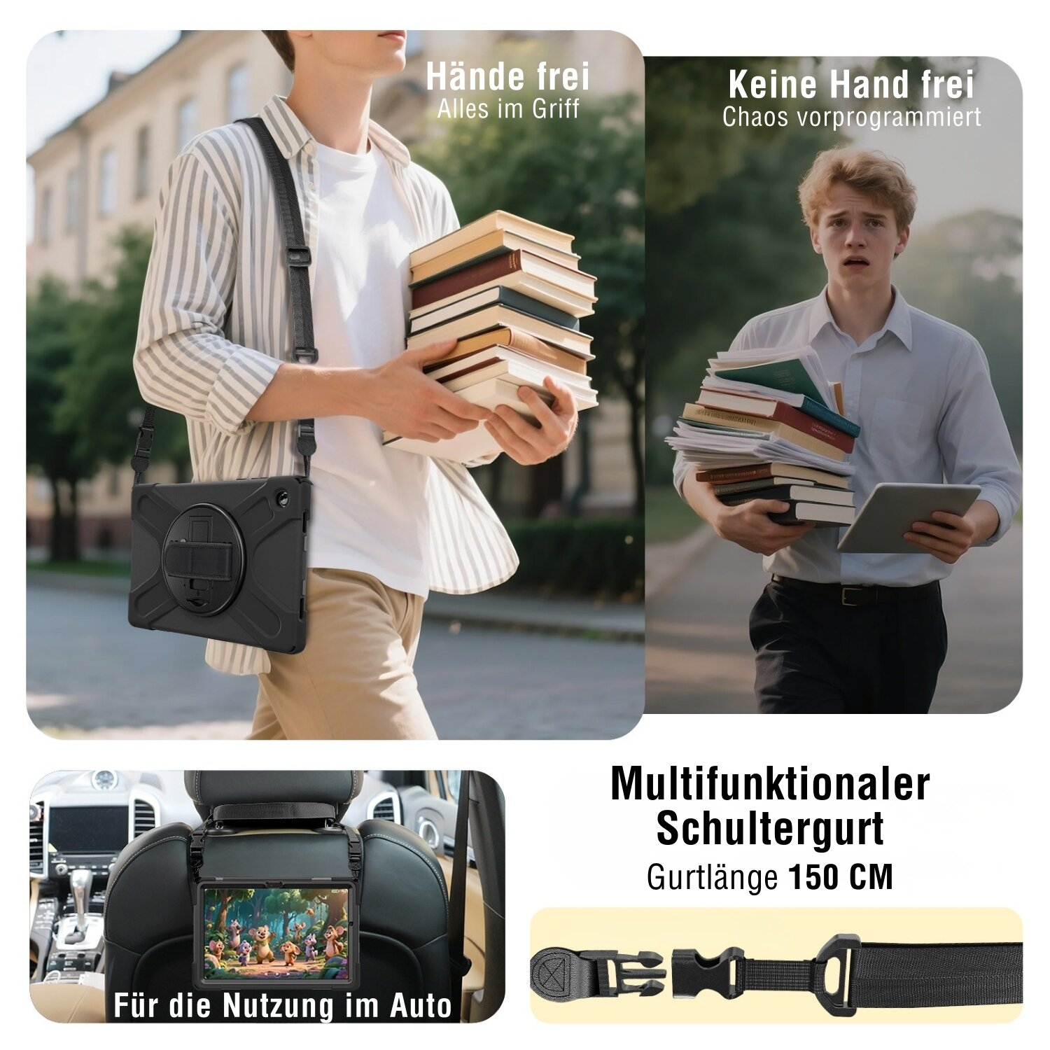 4smarts Rugged Case Grip Tablet-Schutzhülle für Samsung Galaxy Tab A11 8,7" Schwarz